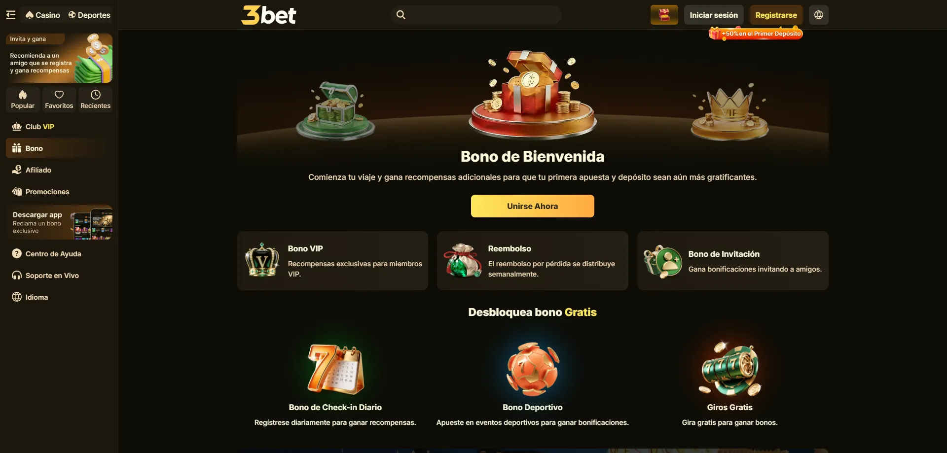 Promociones semanales y cashback VIP en 3bet Casino